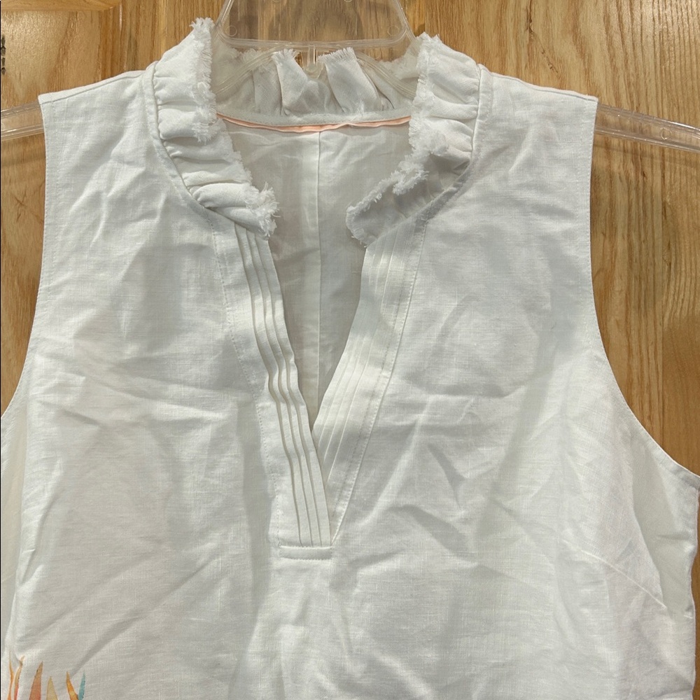 TOMMY BAHAMA Tropi Flore Sleeveless Linen Shift Dress - Picture 5 of 11